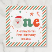Étiquettes Cadeau Noël 1er anniversaire fête (Devant)