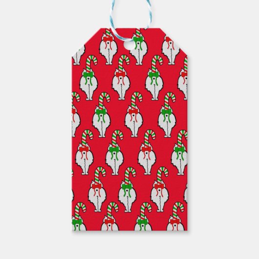 Étiquettes-cadeau Noël à Cat Butt (Devant)