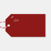 Étiquettes-cadeau Noël à la crème rouge (Dos Horizontal)