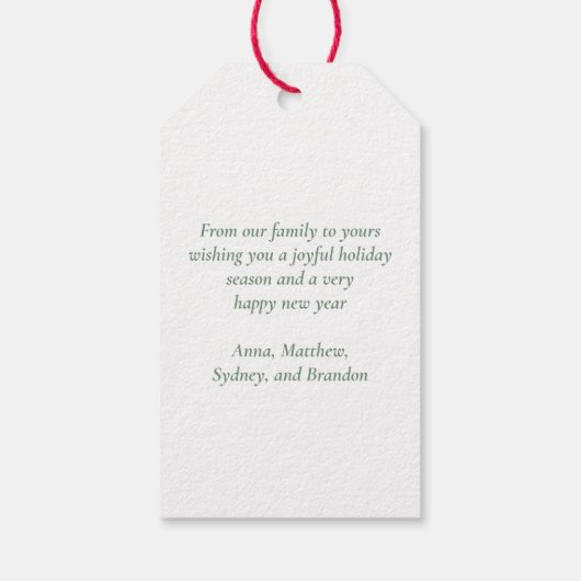 Étiquettes-cadeau Noël à New York, Architecture Skyline (Dos)