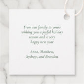 Étiquettes Cadeau Noël à New York, Architecture Skyline Cadeau (Dos)