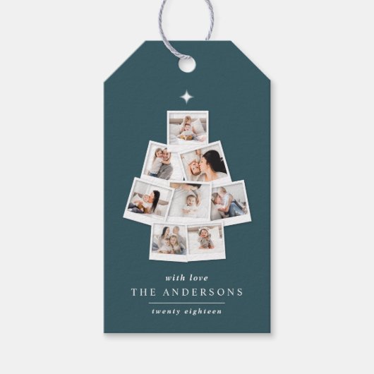 Étiquettes-cadeau Noël arbre photo (Devant)