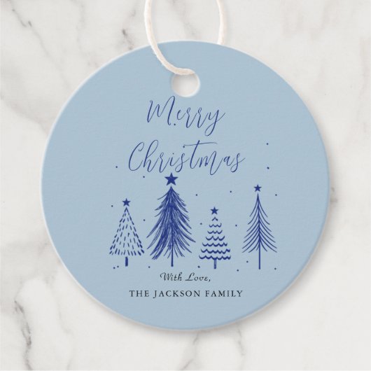 Étiquettes Cadeau Noël Arbre vectoriel Joyeux Noël (Devant)