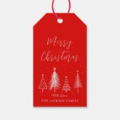 Étiquettes-cadeau Noël Arbre vectoriel Joyeux Noël (Devant)