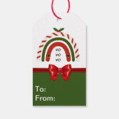 Étiquettes-cadeau Noël Arc-en-ciel laissez neiger (Dos)