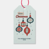 Étiquettes-cadeau Noël atomique du milieu du siècle (Devant)