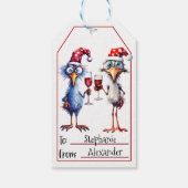 Étiquettes-cadeau Noël aux oiseaux mignons (13) Balises cadeaux (Dos)