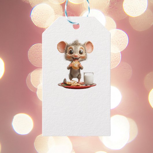 Étiquettes cadeau Noël blanc