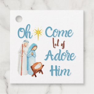 Étiquettes Cadeau Noël cadeau tag nativité scène Thème chrétien