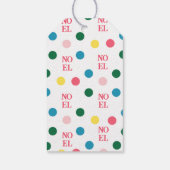 Étiquettes-cadeau Noël chrétien en bande rose mou (Dos)