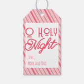 Étiquettes-cadeau Noël chrétien rose mignon (Devant)