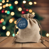 Étiquettes Cadeau Noël chrétien Verset typographie Vacances Bleu