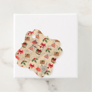Étiquettes Cadeau Noël classique