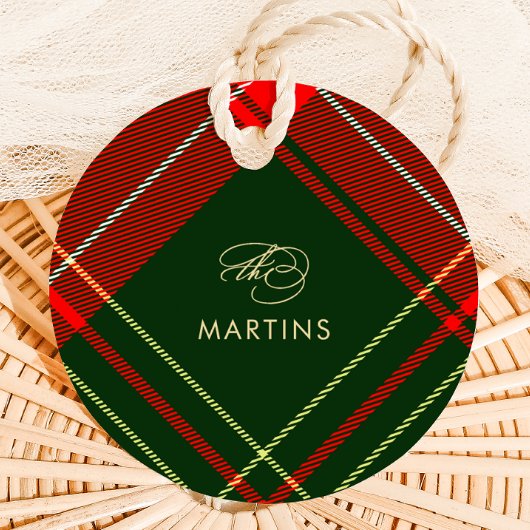 Étiquettes Cadeau Noël classique avec nom vacances