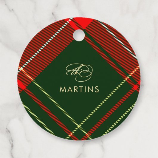 Étiquettes Cadeau Noël classique avec nom vacances (Dos)