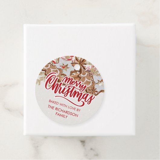 Étiquettes Cadeau Noël Cookie cadeau Baked with Love (En situation)
