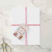 Étiquettes-cadeau Noël Cookie rose fête d'anniversaire (Avec de la ficelle)