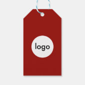 Étiquettes-cadeau Noël d'affaires rouges minimaliste (Dos)