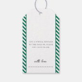 Étiquettes-cadeau Noël de la bande verte (Dos)