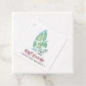 Étiquettes Cadeau Noël de la côte de l'Aquarelle (En situation)