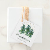 Étiquettes Cadeau Noël de la forêt d'hiver (En situation)