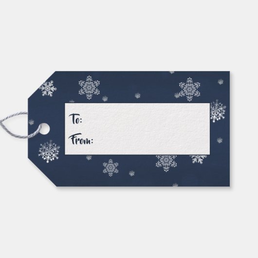 Étiquettes-cadeau Noël de la forêt d'hiver (Dos (Horizontal))