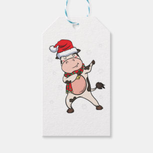 Étiquettes-cadeau Noël de la vache Dabing