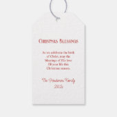 Étiquettes-cadeau Noël de la Vierge à l'Enfant (Dos)