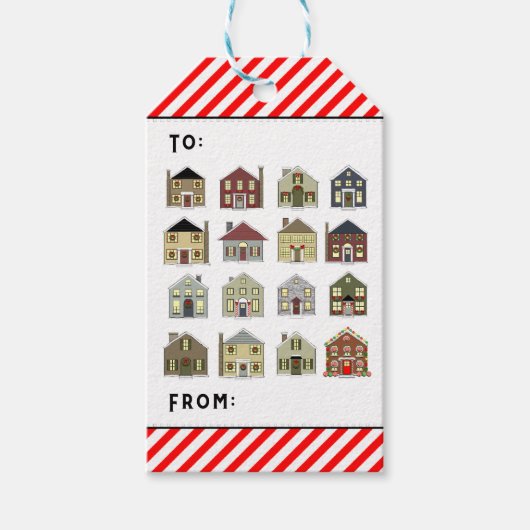 Étiquettes-cadeau Noël de l'agent immobilier (Devant)