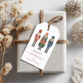 Étiquettes-cadeau Noël de mignon Noisette rouge