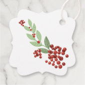 Étiquettes Cadeau Noël d'élégance À feuillage persistant enchantée (Dos)