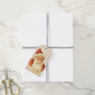 Étiquettes-cadeau Noël démodé allemand vintage du père noël