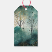 Étiquettes-cadeau Noël des arbres verts (Dos)