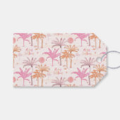 Étiquettes-cadeau Noël des palmiers tropicaux (Devant (Horizontal))