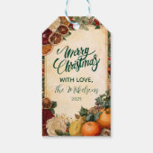 Étiquettes-cadeau Noël d'orange et de fruits séchés rustiques (Dos)
