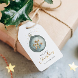 Étiquettes-cadeau Noël doux hiver minimaliste