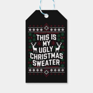Étiquettes-cadeau Noël drôle c'est mon pull de Noël moche