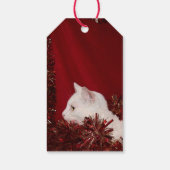 Étiquettes-cadeau Noël du chat chaton blanc (Dos)