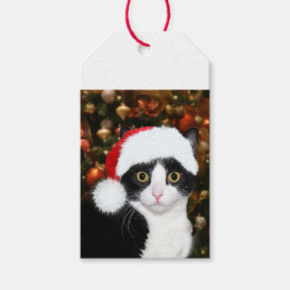 Étiquettes-cadeau Noël du chat de Tuxedo
