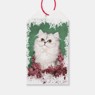 Étiquettes-cadeau Noël du chaton perse