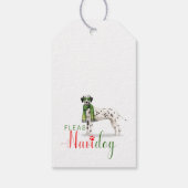 Étiquettes-cadeau Noël du chien dalmate mignon (Dos)