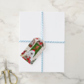 Étiquettes-cadeau Noël du Chien de Spitz (Avec de laficelle)
