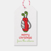 Étiquettes-cadeau Noël du golf mignon (Devant)