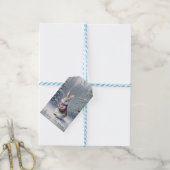 Étiquettes-cadeau Noël du lapin de neige (Avec de laficelle)