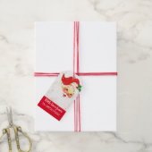 Étiquettes-cadeau Noël du Père Noël vintage (Avec de la ficelle)