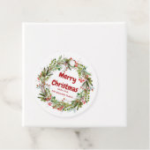 Étiquettes Cadeau Noël élégant de la couronne (En situation)