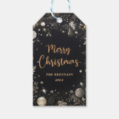 Étiquettes-cadeau Noël Elegant Gold Festive Joyeux (Devant)