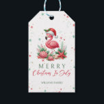 Étiquettes-cadeau Noël en Flamant rose juillet<br><div class="desc">Envisagez une scène charmante où un délicieux flamant rose, orné d'un chapeau de Père Noël festif, pose gracieusement à côté d'un éventail d'étoiles de mer, de coquillages et de coraux. L'ensemble est baigné d'harmonieuses nuances de vert et de rose, ce qui en fait le motif parfait pour une fête de...</div>