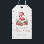Étiquettes-cadeau Noël en Flamant rose juillet<br><div class="desc">Envisagez une scène charmante où un délicieux flamant rose, orné d'un chapeau de Père Noël festif, pose gracieusement à côté d'un éventail d'étoiles de mer, de coquillages et de coraux. L'ensemble est baigné d'harmonieuses nuances de vert et de rose, ce qui en fait le motif parfait pour une fête de...</div>