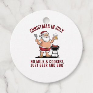 Étiquettes Cadeau Noël en juillet : Pas de lait, pas de biscuits, ju